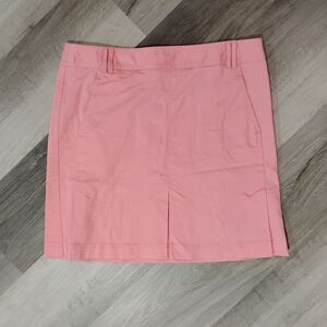 Ann Taylor Loft Pink Twill Mini Skirt Size 10 Classic Pleated